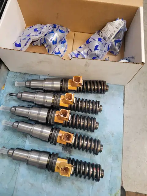A box of remanufactured fuel injectors