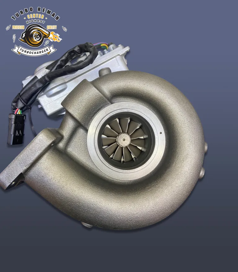 Remanufactured turbocharger photographed in the studio